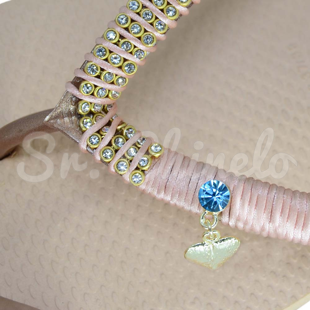 Piercing de Rebite com Pingente, Coração, Strass Tiffany
