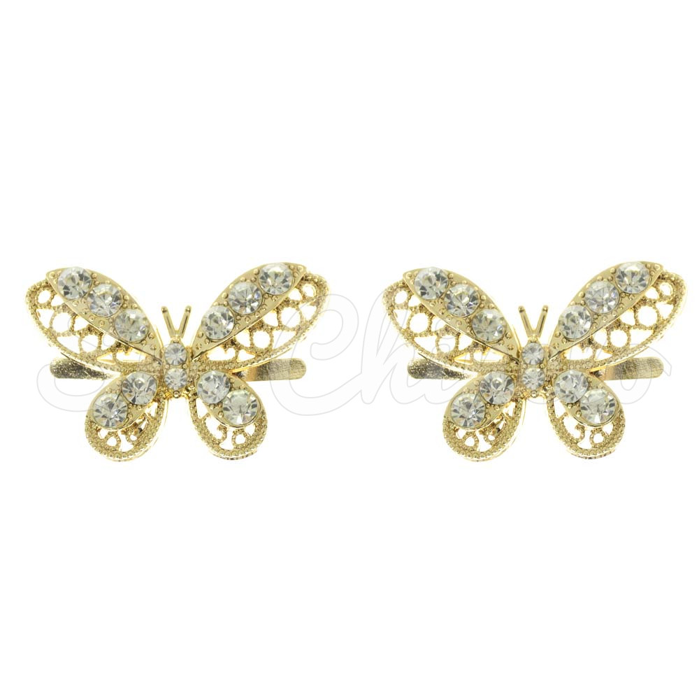 Piercing de Garra, Borboleta, Ouro, Cristal
