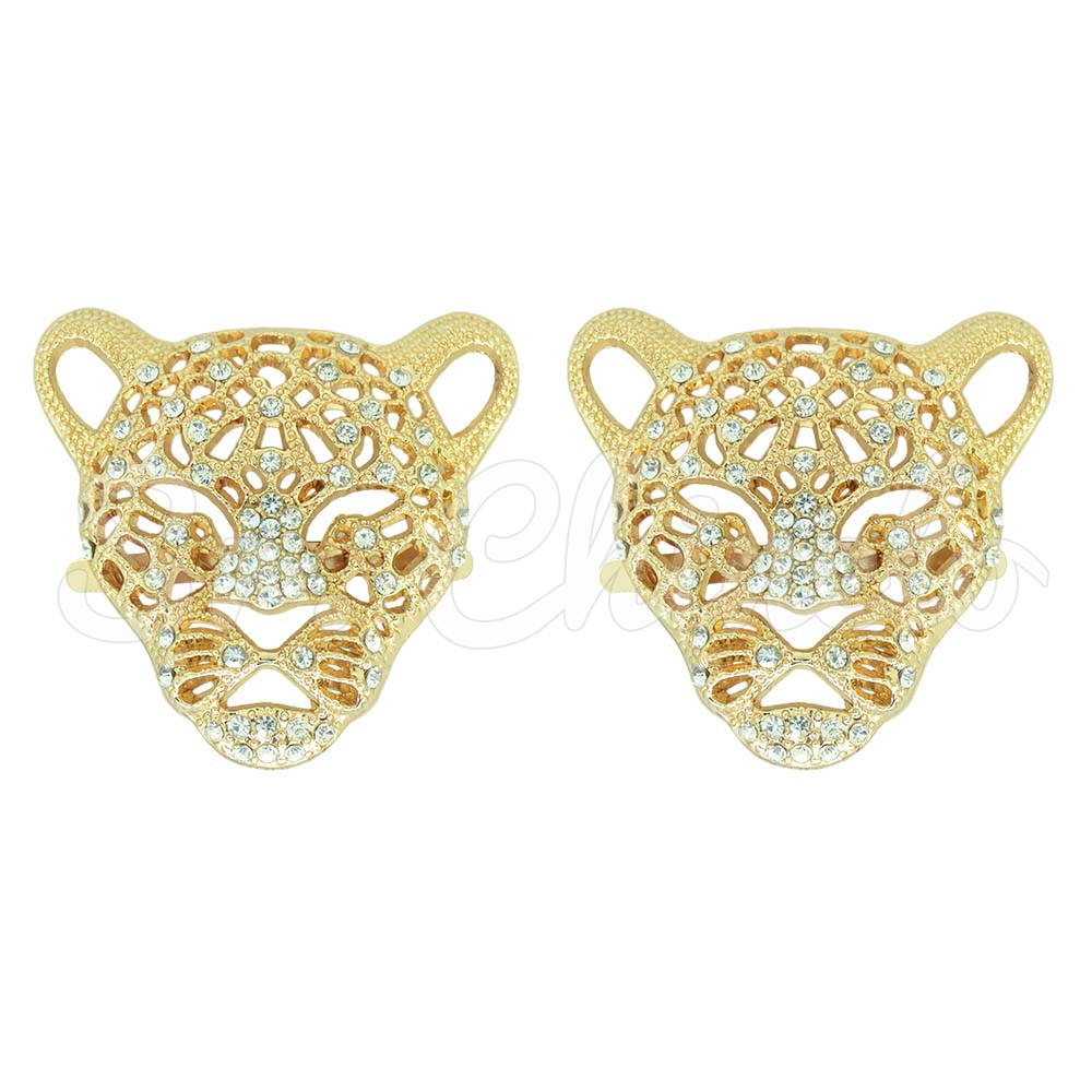 Piercing de Garra, Onça, Ouro, Cristal
