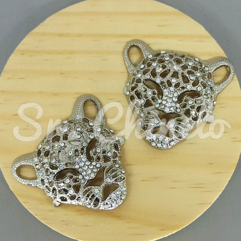 Piercing de Garra, Onça, Prata, Cristal