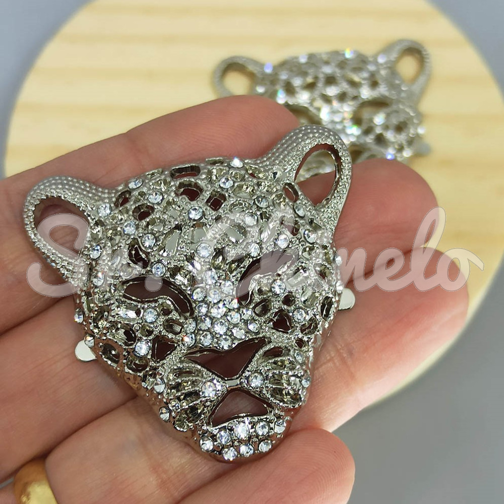 Piercing de Garra, Onça, Prata, Cristal