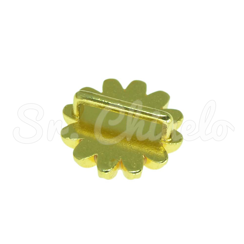 Passante, Flor, Ouro/Cristal