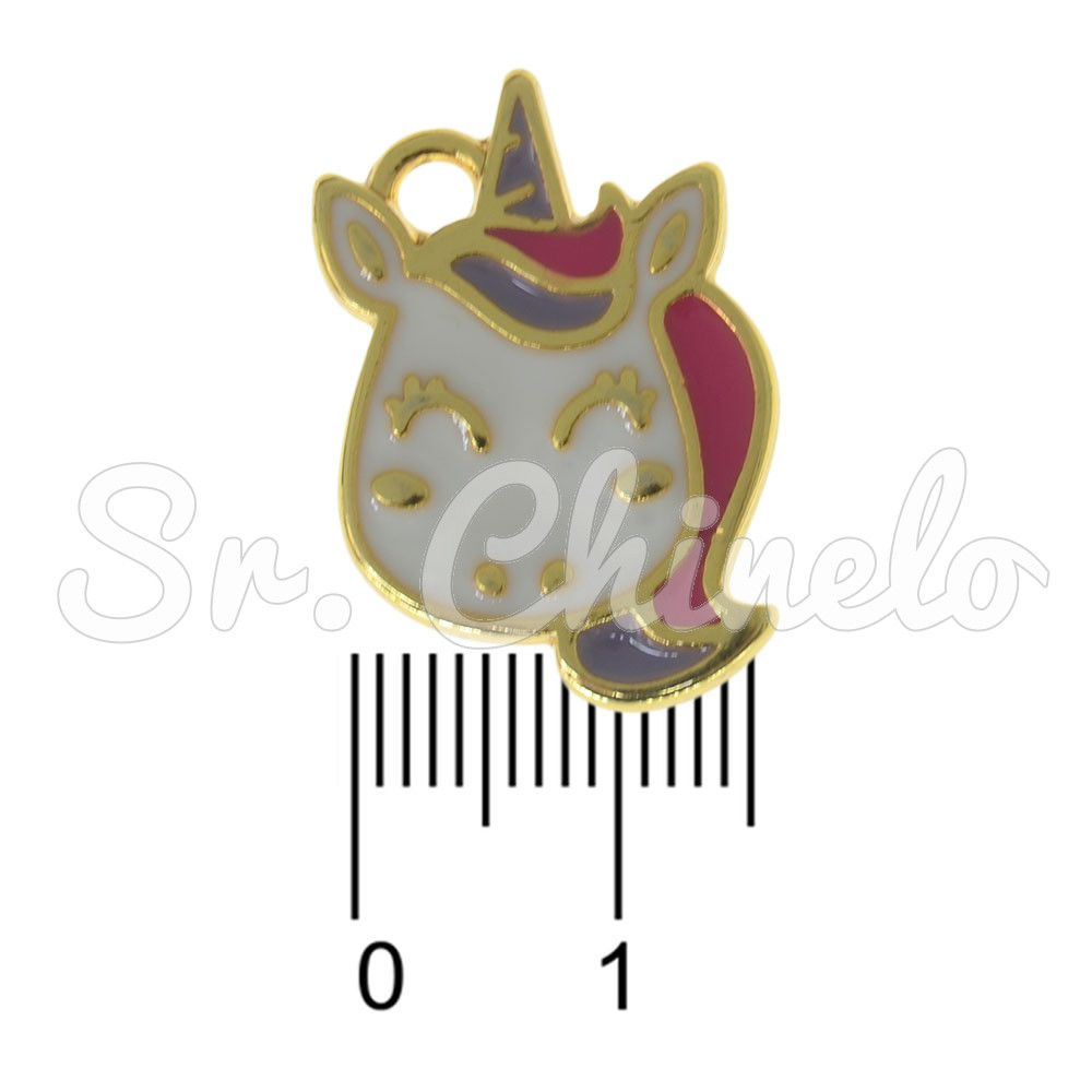 Pingente, Unicórnio, Ouro