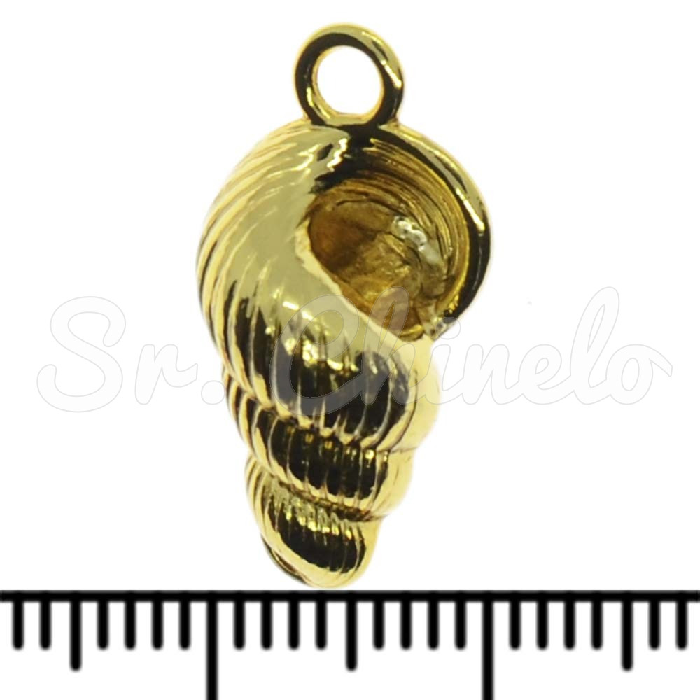 Pingente, Concha, Ouro