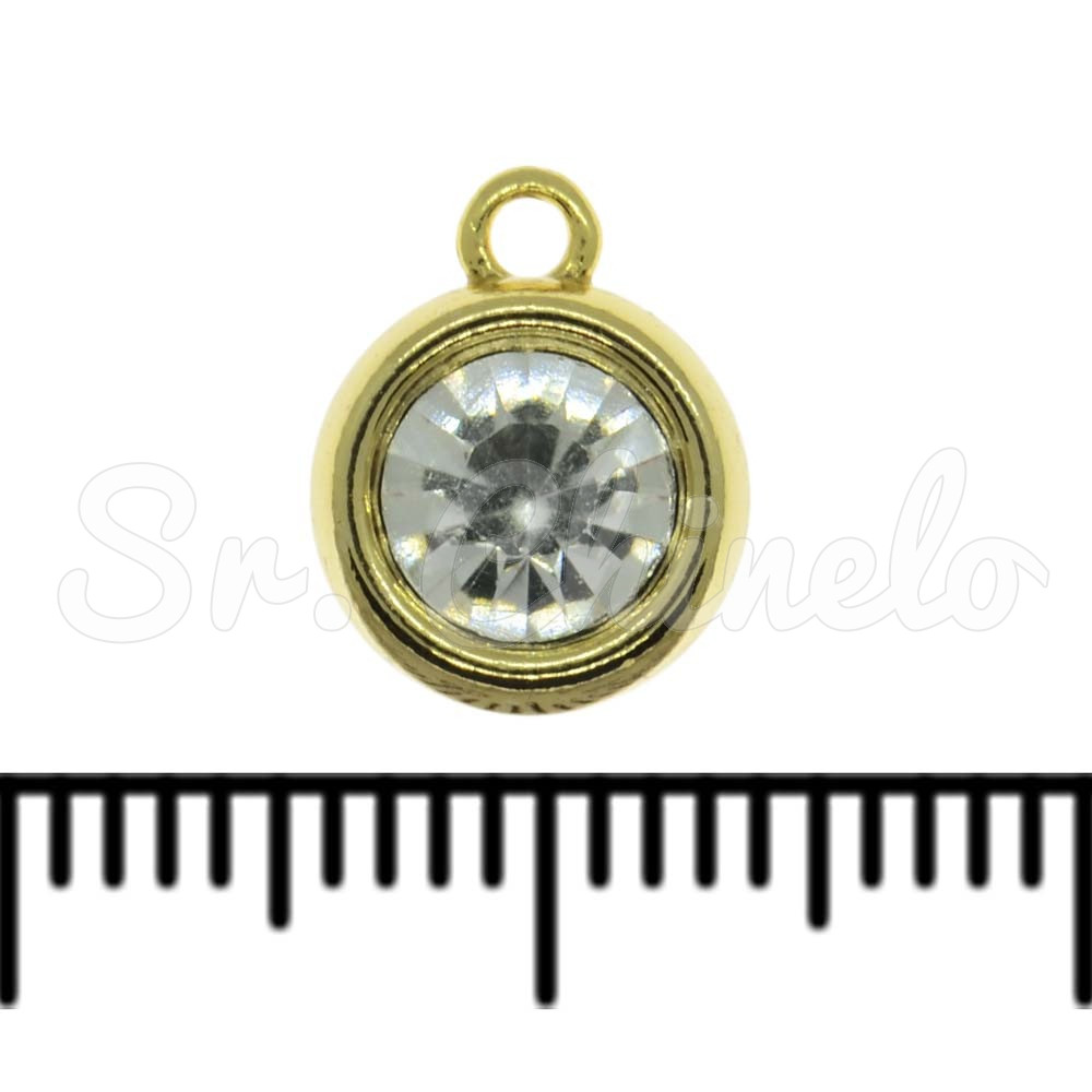 Pingente, Ponto de Luz, Ouro, Cristal