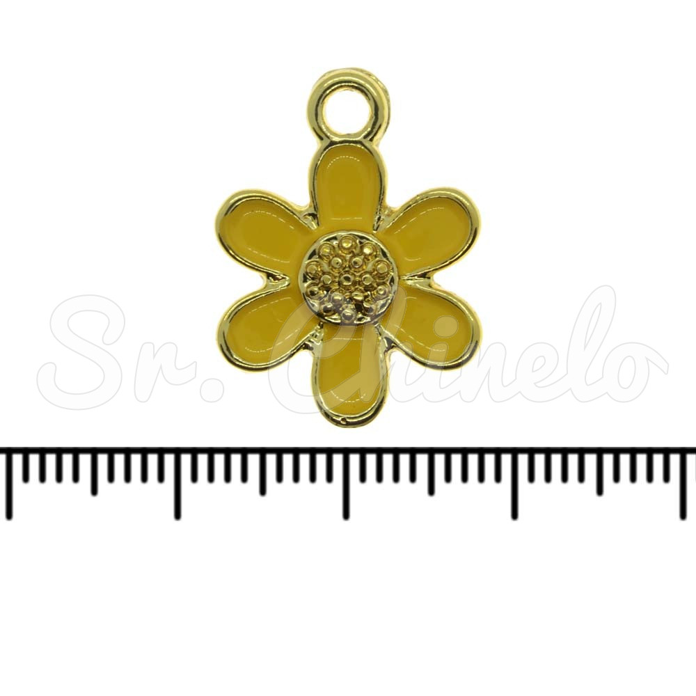 Pingente, Flor, Ouro, Amarelo