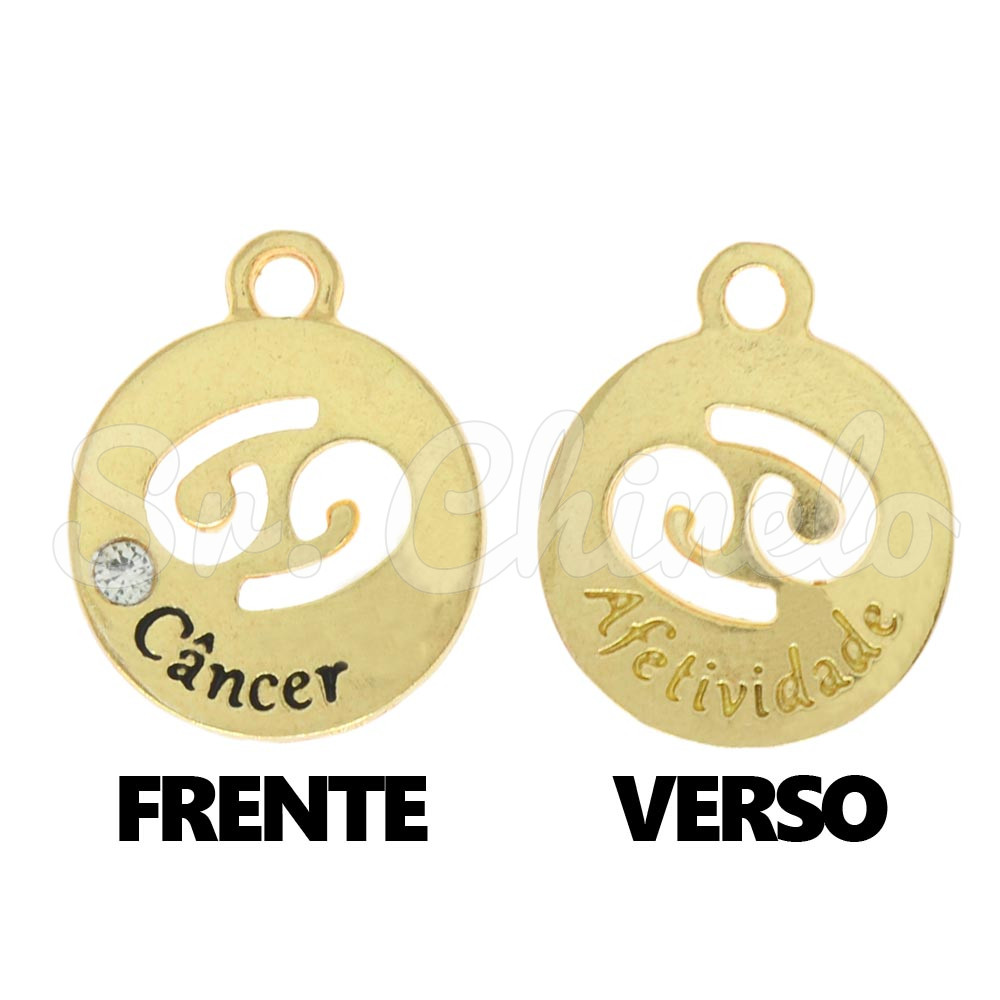 Pingente, Signo Câncer, Ouro