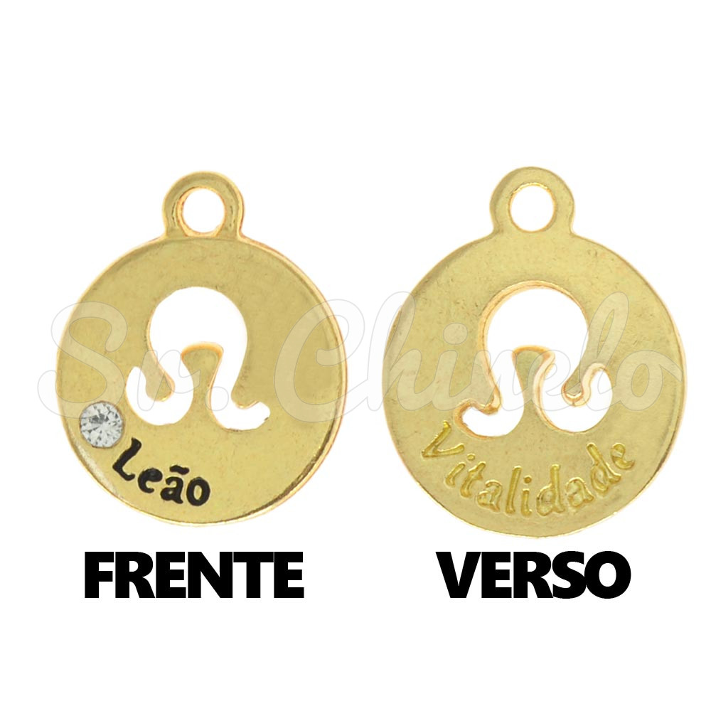 Pingente, Signo Leão, Ouro