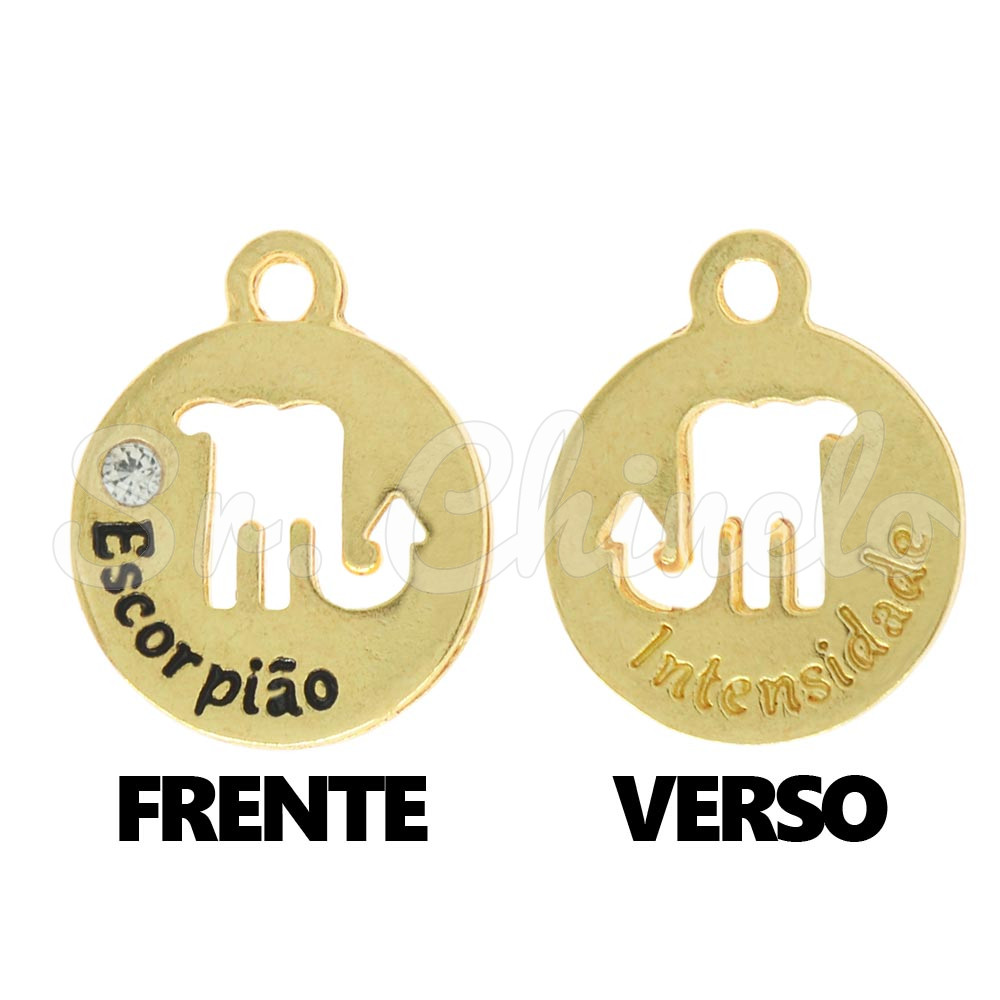 Pingente, Signo Escorpião, Ouro