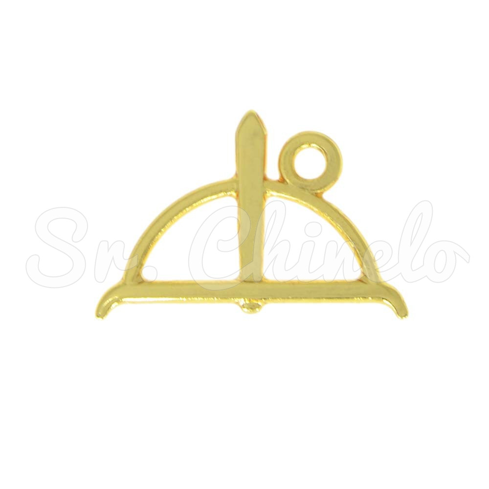 Pingente, Arco e Flecha de Oxóssi, Ouro