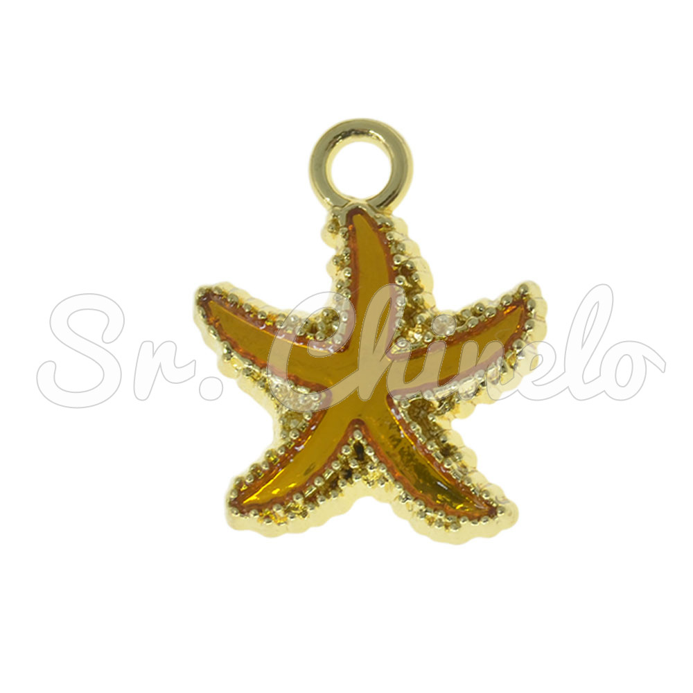 Pingente, Estrela do Mar, Ouro/Dourado
