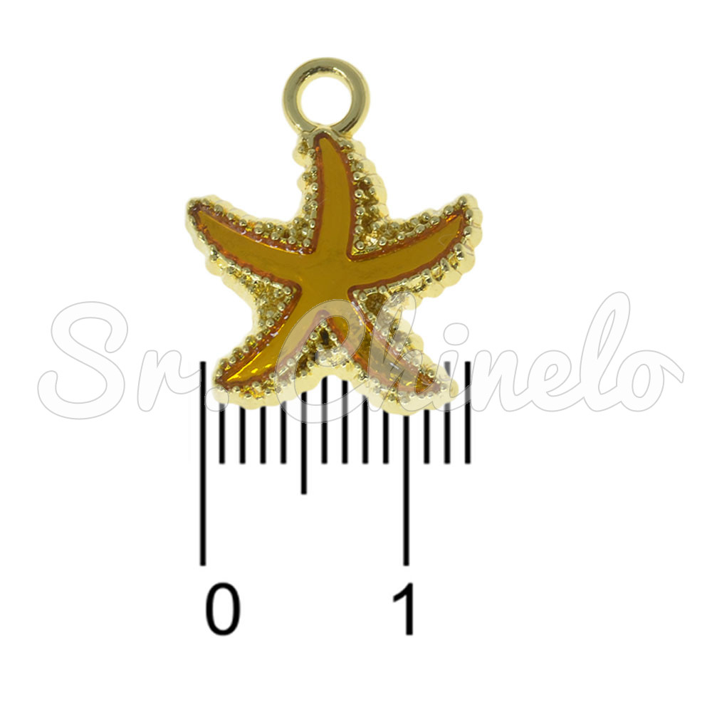 Pingente, Estrela do Mar, Ouro/Dourado