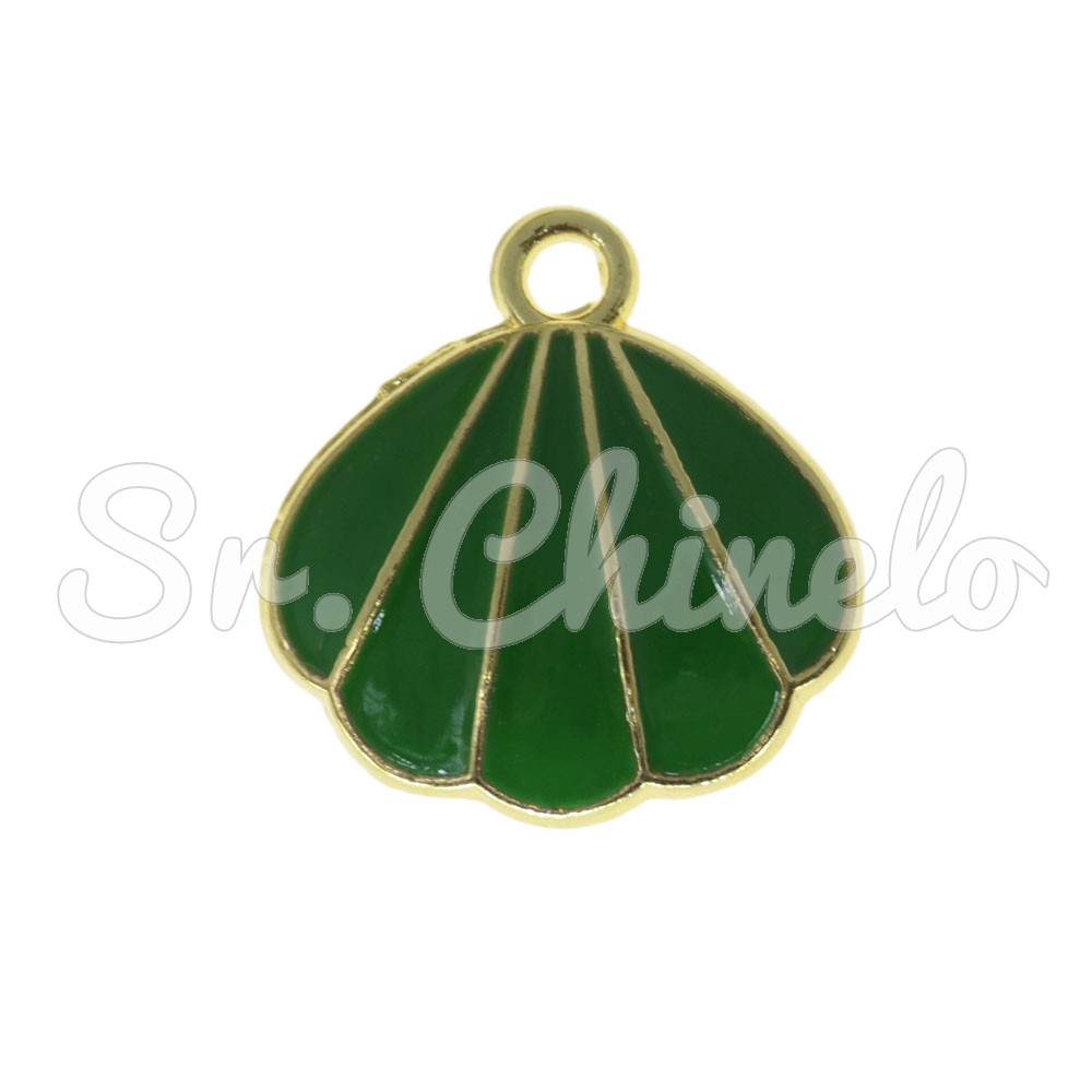 Pingente, Concha, Ouro/Verde