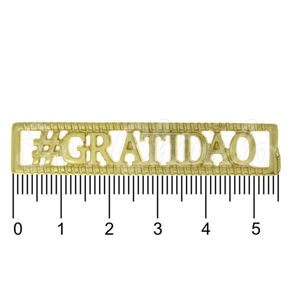 Plaquinha, Gratidão, Ouro