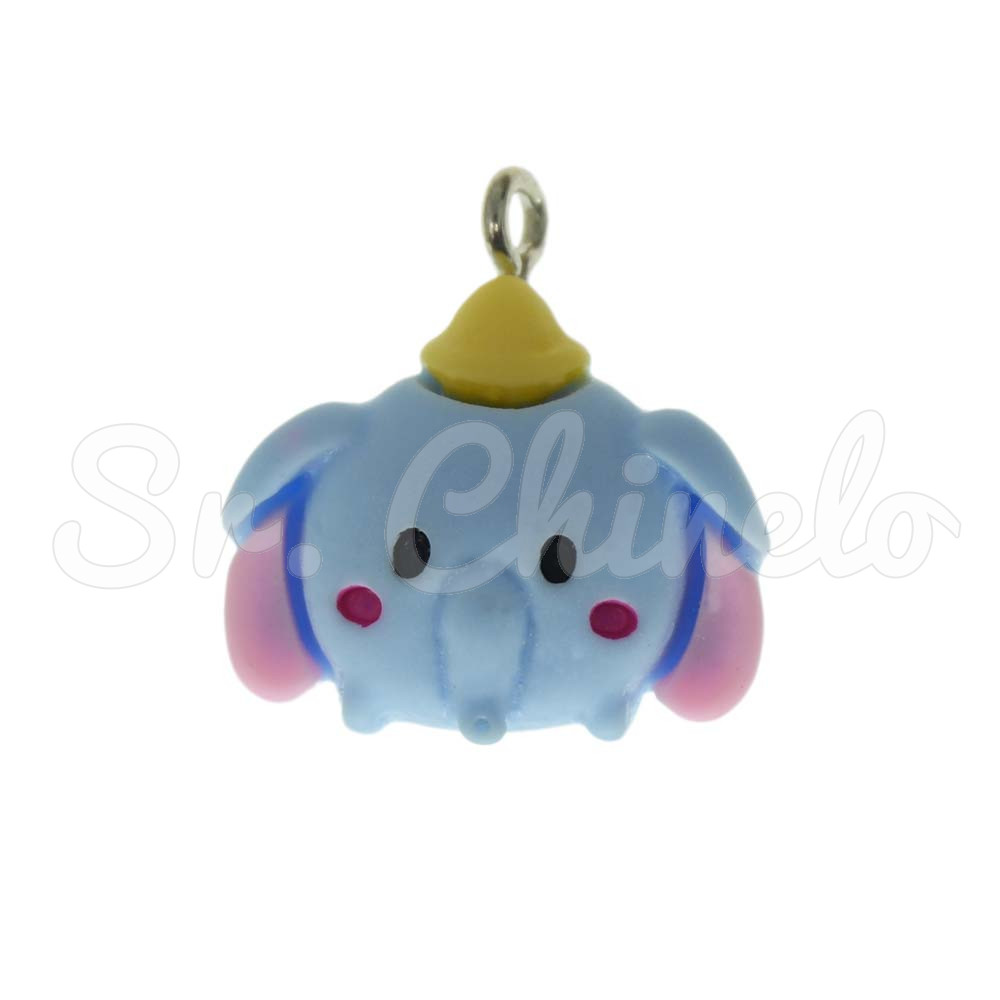 Pingente, Resina, Dumbo, Azul