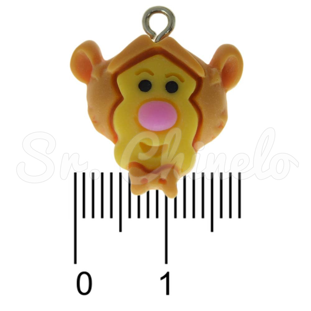 Pingente, Resina, Tigrão, Amarelo