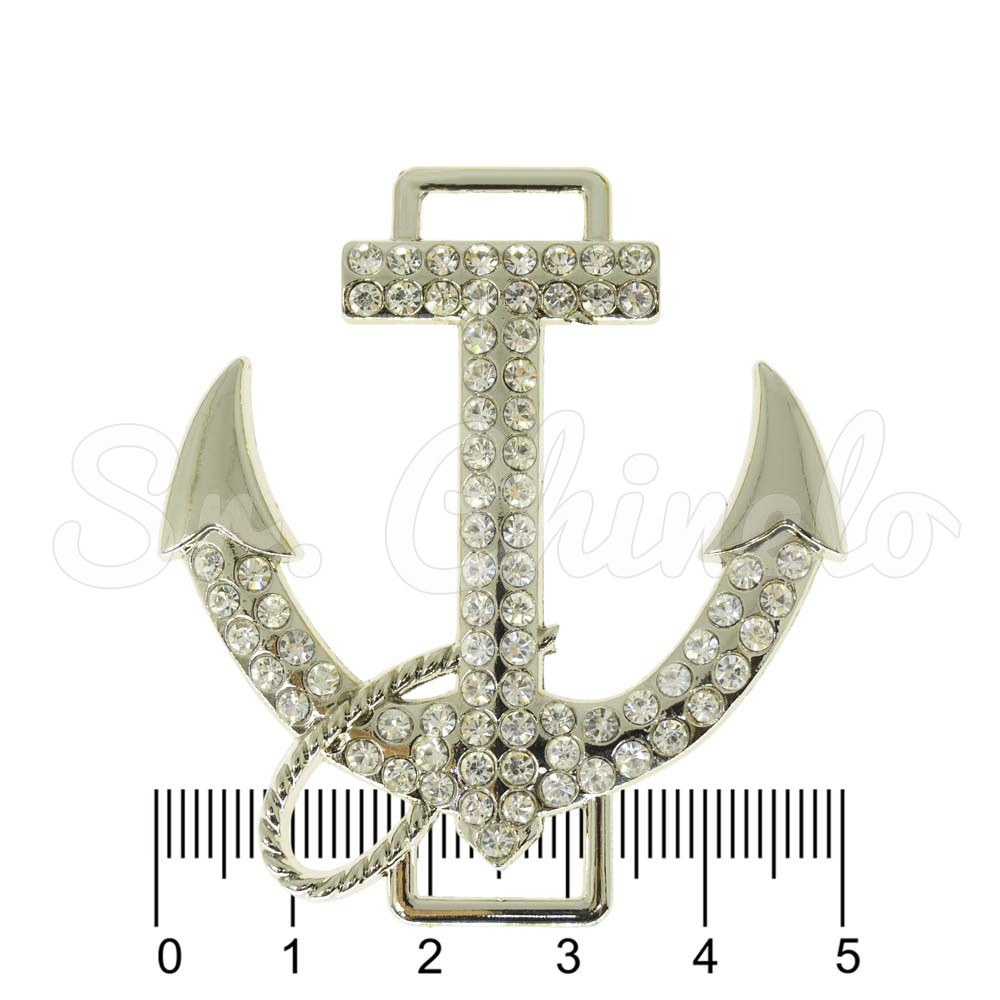 Piercing de Passantes, Âncora, Prata, Cristal