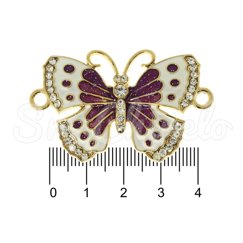 Piercing de Passantes, Borboleta, Ouro, Branco/Rosa