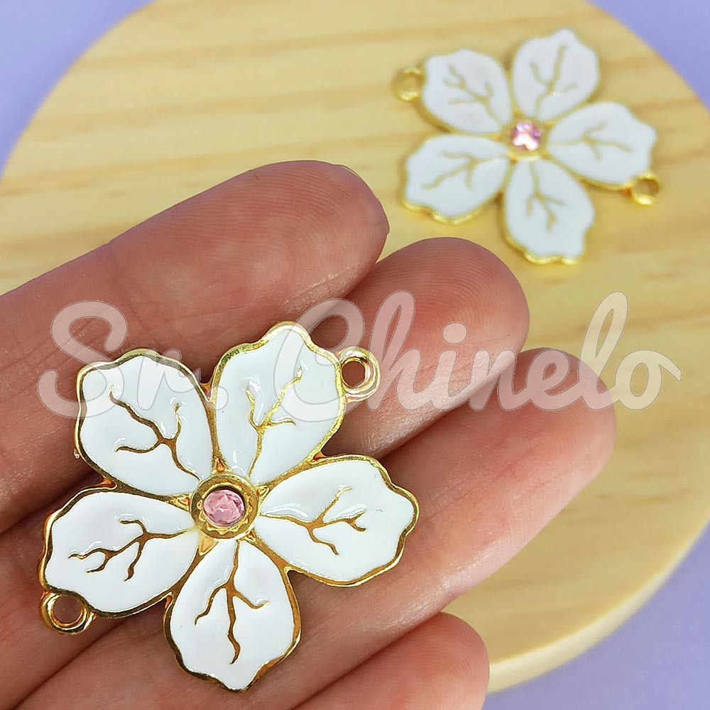Piercing de Passantes, Flor, Ouro, Branco