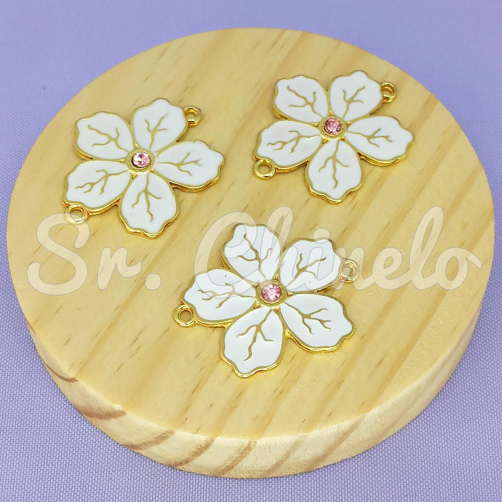 Piercing de Passantes, Flor, Ouro, Branco