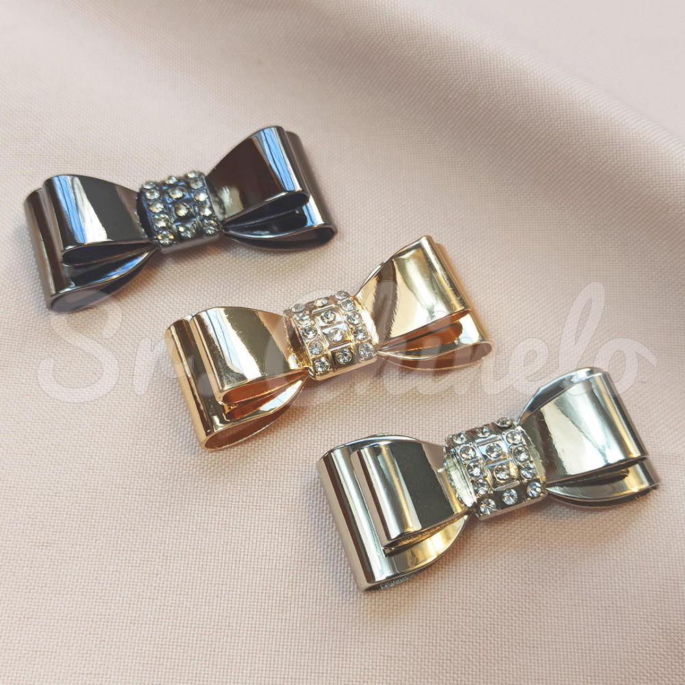 Piercing de Garra, Laço Metal, Ouro, Cristal