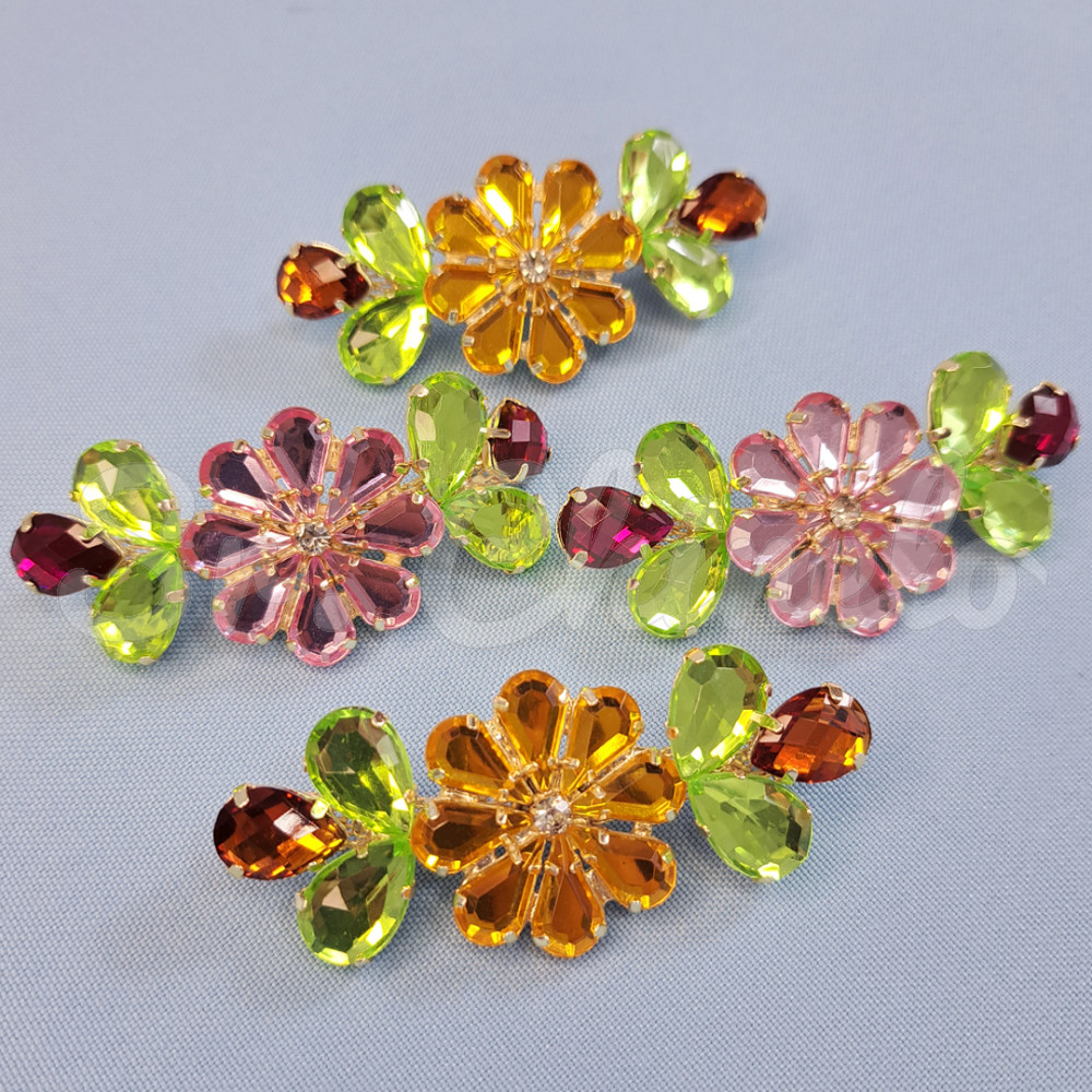 Cabedal Cris, Banhado, Rebite, Rosa/Verde