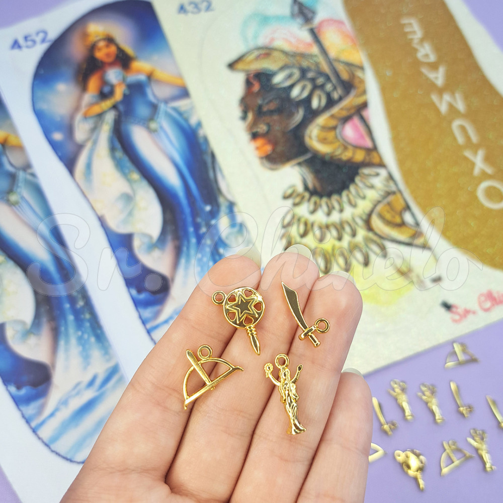 Pingente, Arco e Flecha de Oxóssi, Ouro