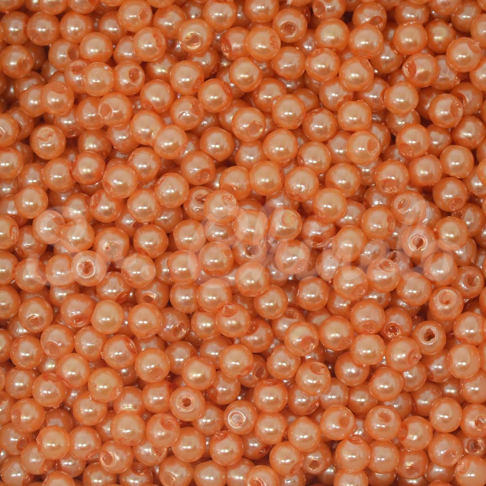 Pérola ABS, 04mm, Laranja
