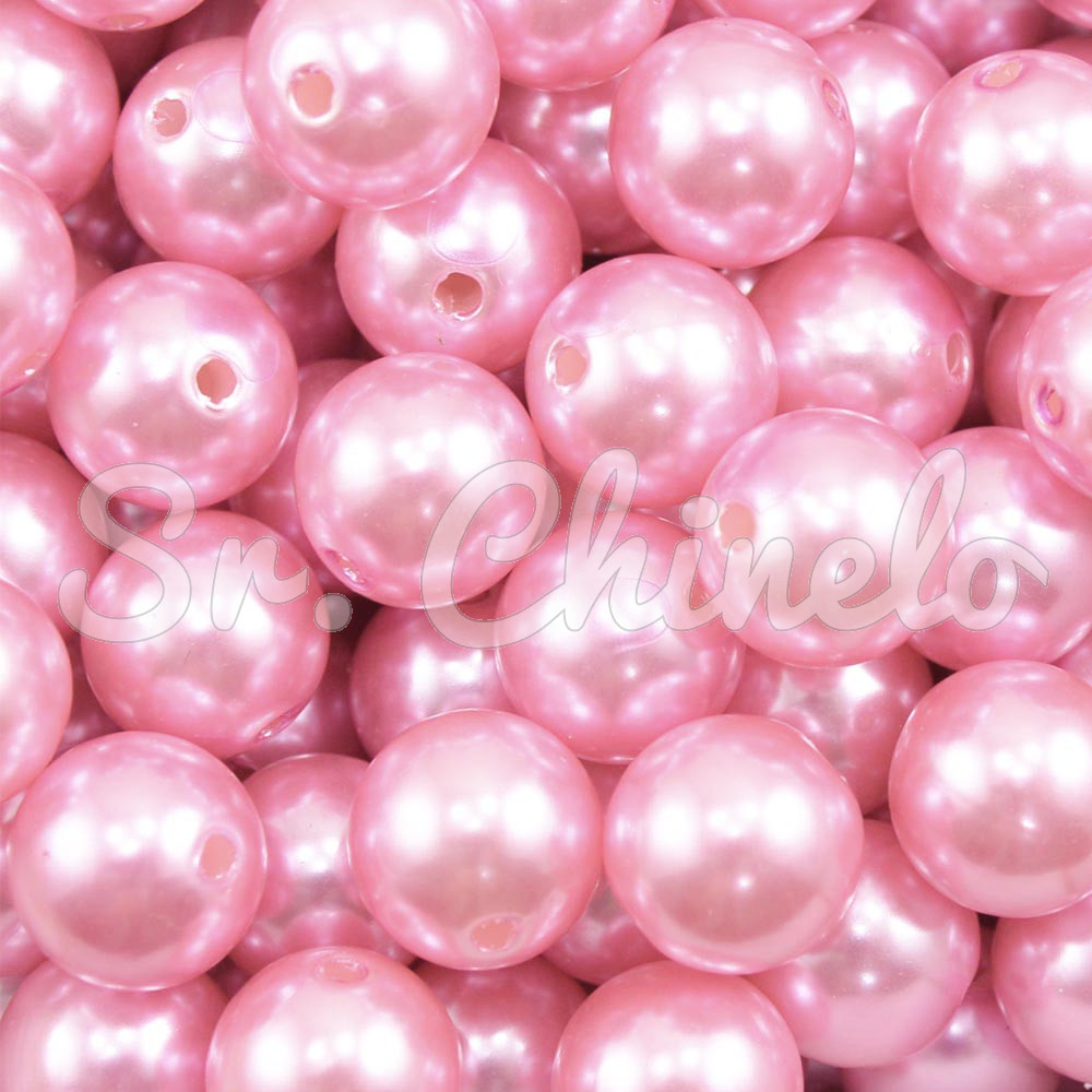 Pérola ABS, 12mm, Rosa Claro