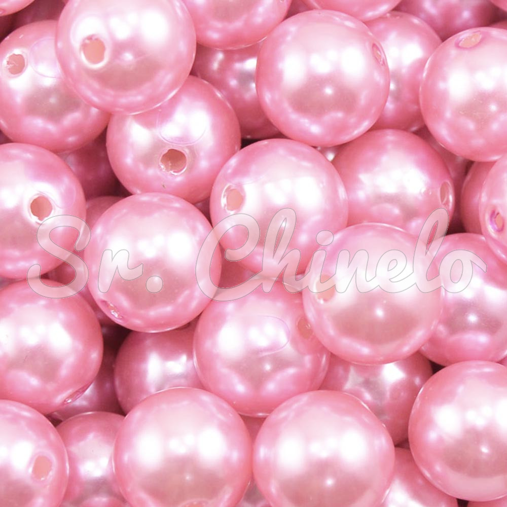Pérola ABS, 14mm, Rosa Claro
