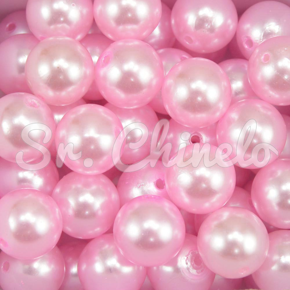 Pérola ABS, 14mm, Rosa Bebê