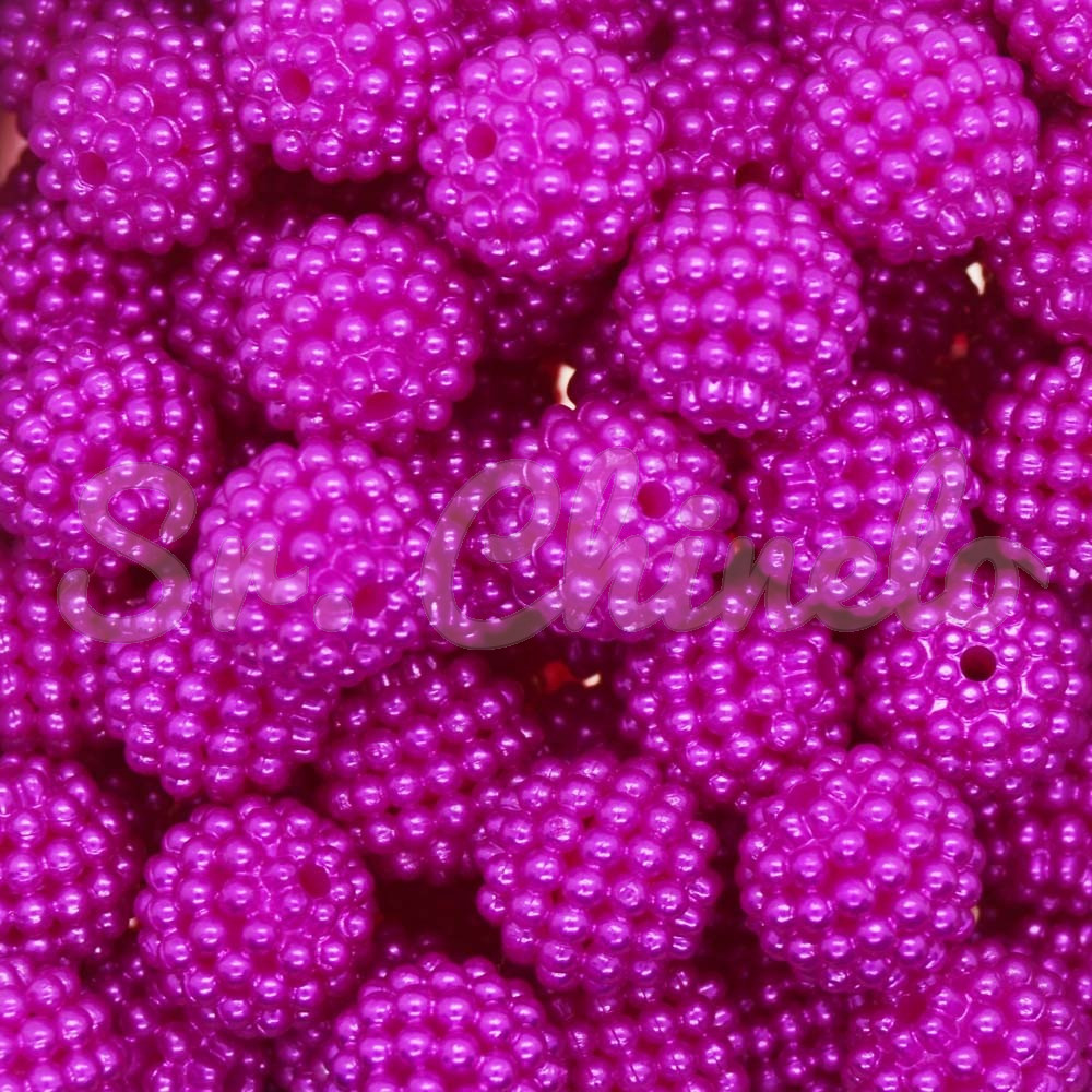 Pérola Craquelada Amora, 12mm, Rosa Pink