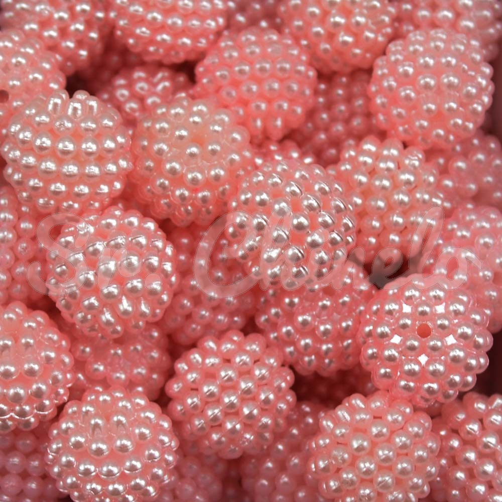 Pérola Craquelada Amora, 14mm, Rosa