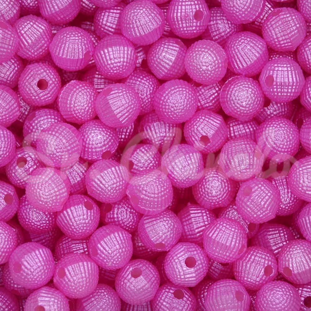 Pérola Craquelada, 08mm, Rosa Choque