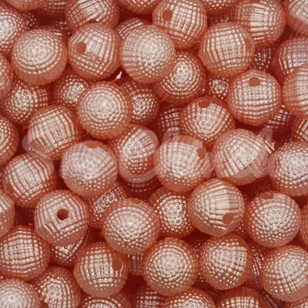 Pérola Craquelada, 10mm, Laranja