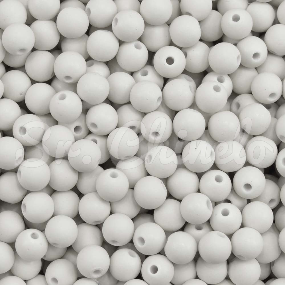 Pérola Emborrachada, 06mm, Branco