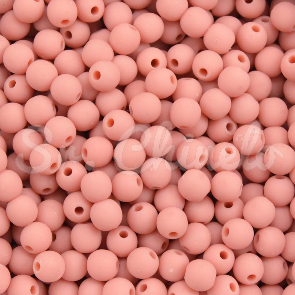 Pérola Emborrachada, 06mm, Rosa Salmão