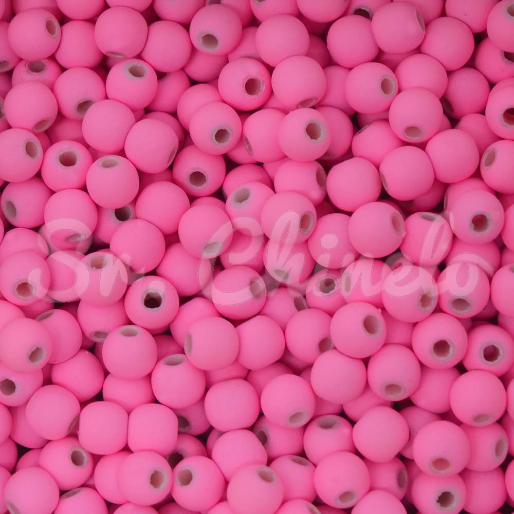 Pérola Emborrachada, 06mm, Rosa Chiclete