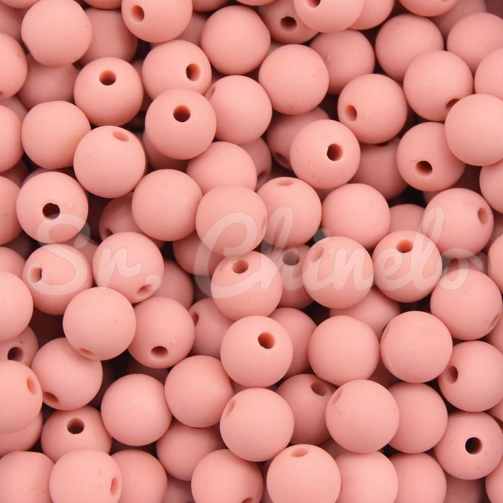 Pérola Emborrachada, 08mm, Rosa Salmão