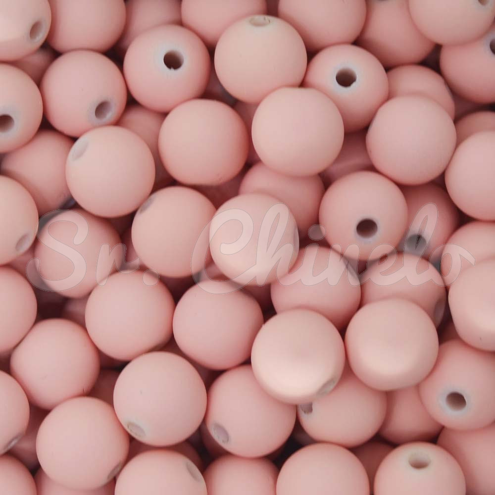 Pérola Emborrachada, 10mm, Rosa Salmão