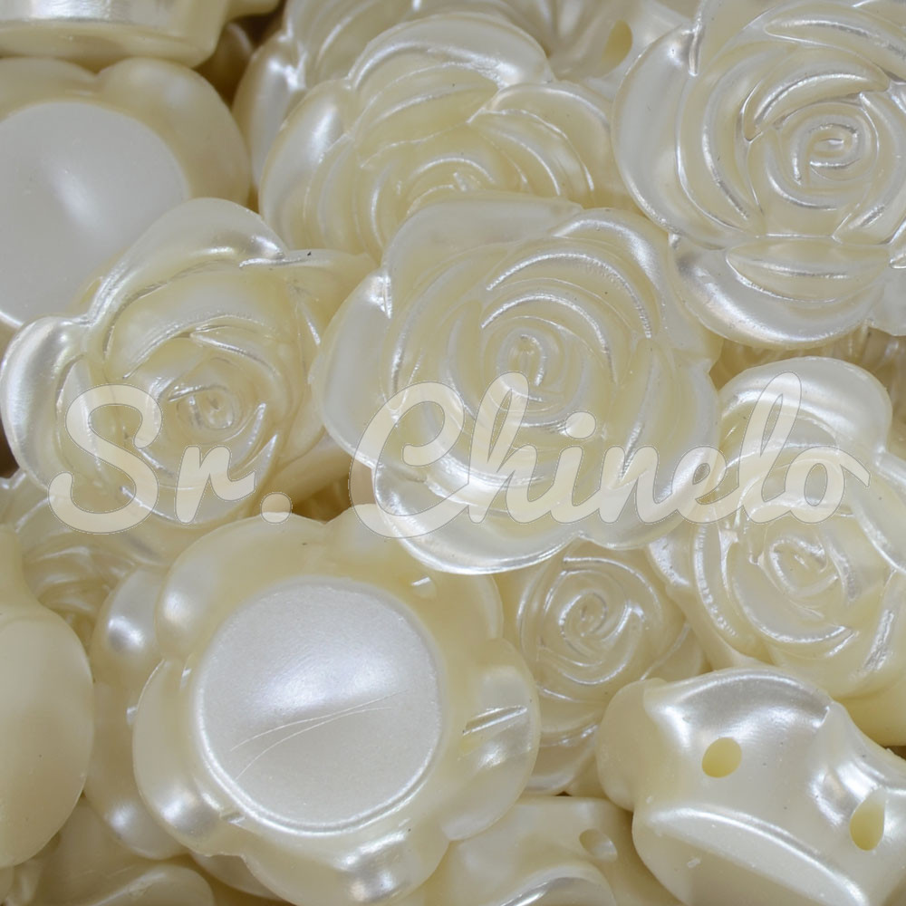 Flor ABS, 24mm, Creme