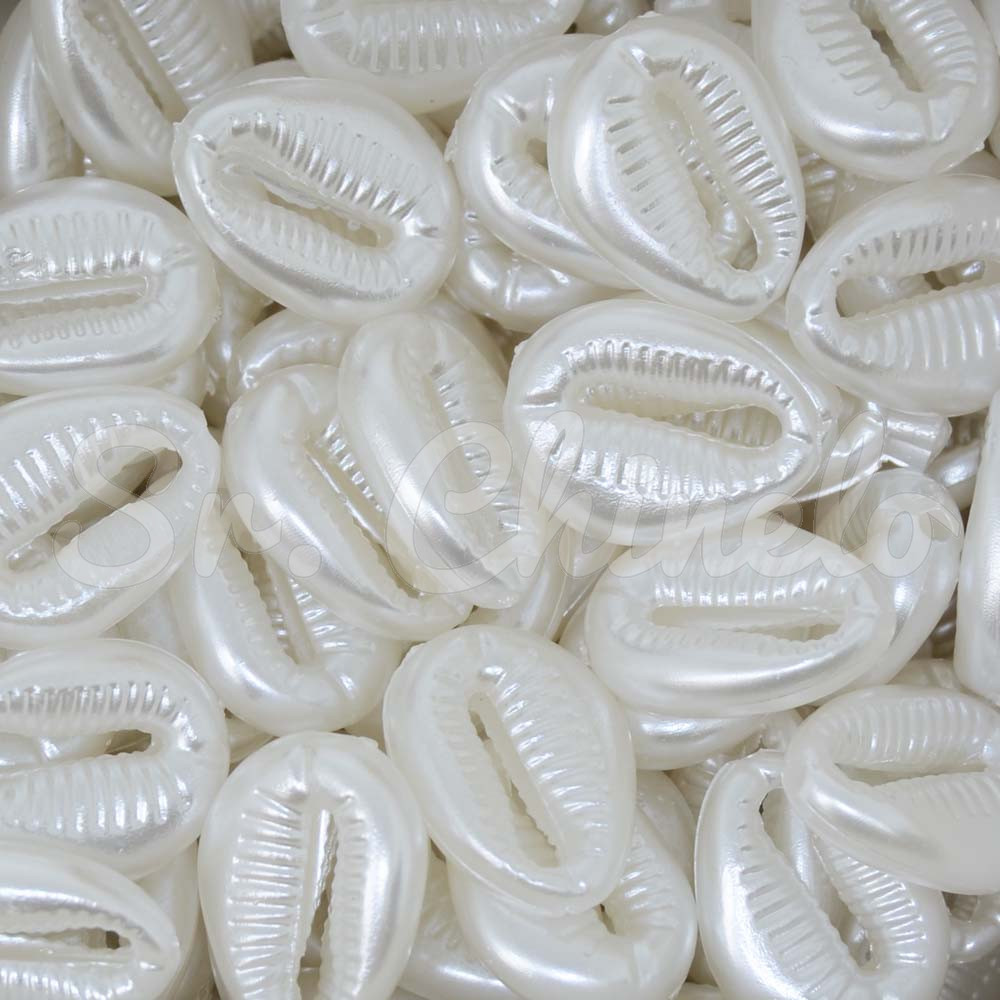 Búzios ABS, 17mm x 13mm, Branco