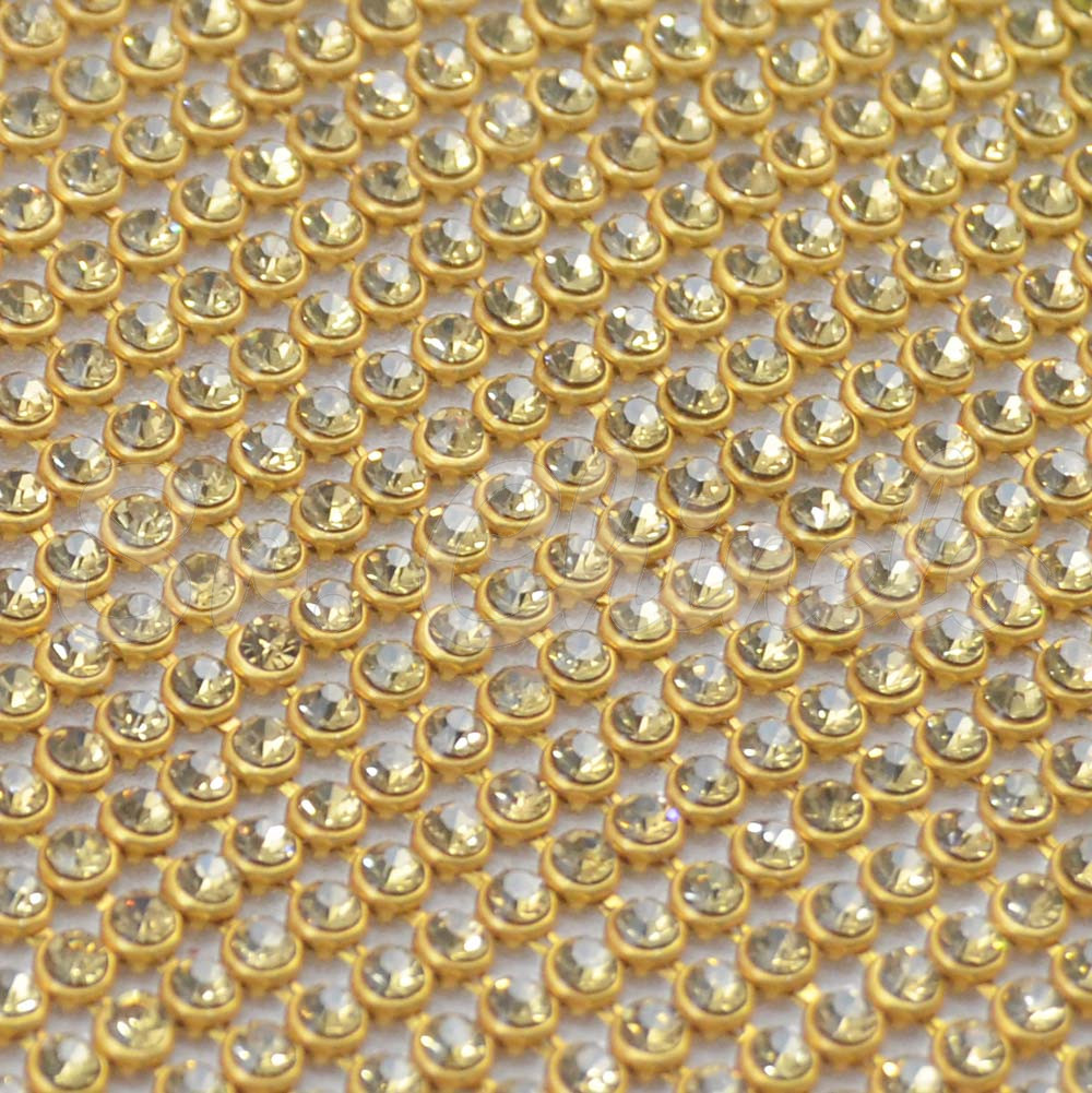 Manta de Strass, Ouro, Light Colorado Topaz