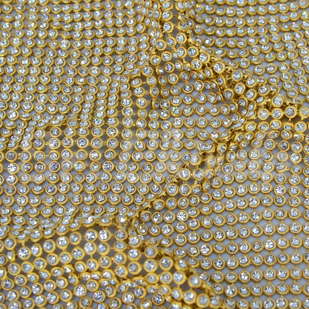 Malha de Strass, Ouro, Cristal