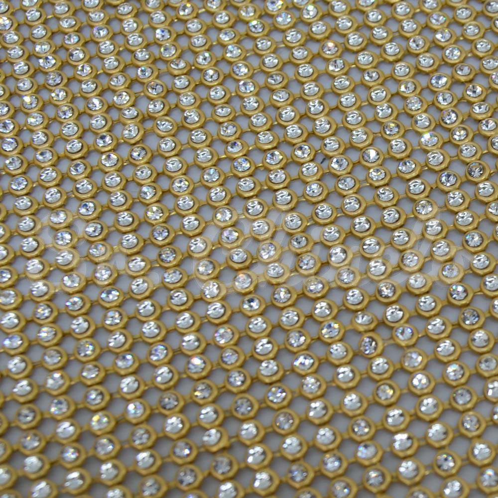 Malha de Strass, Ouro, Cristal