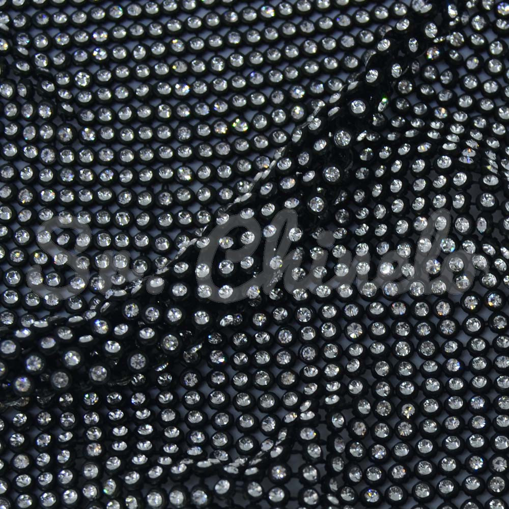 Malha de Strass, Grafite, Cristal
