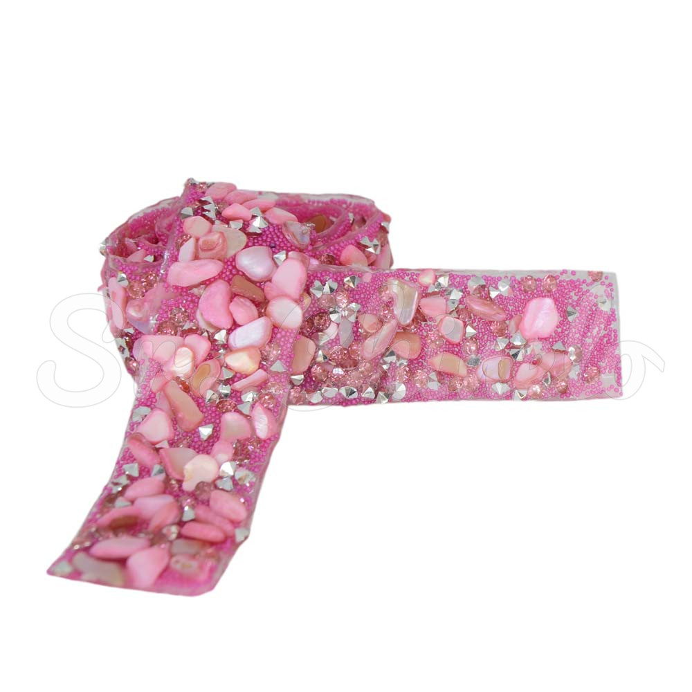 Tira de Cascalho, 20mm, Rosa Claro