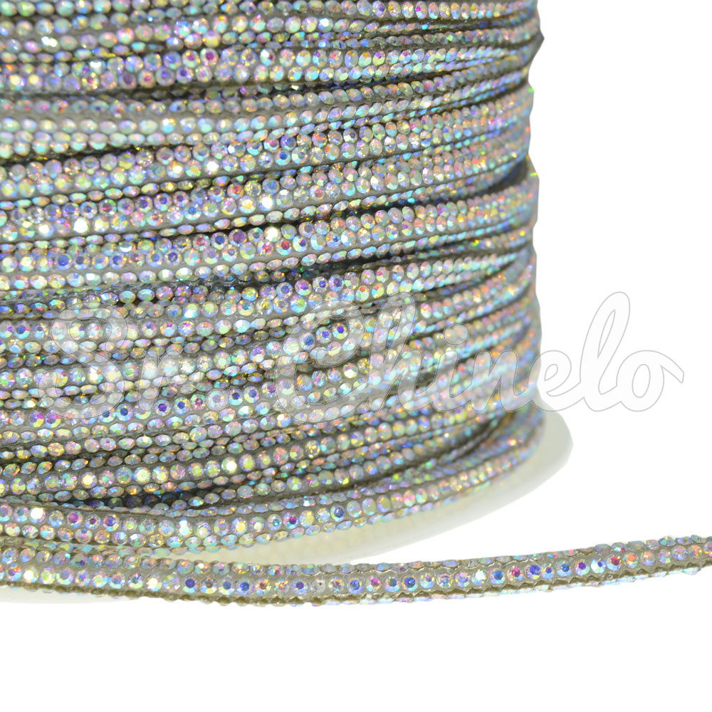 Tubo de Strass, 04mm, Fini para Cadarços, Furtacor