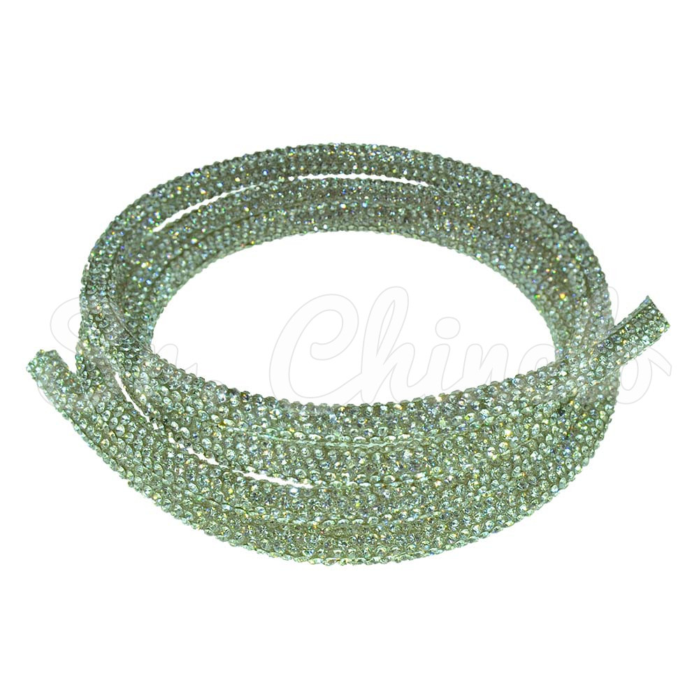 Tubo de Strass, 06mm, Cristal
