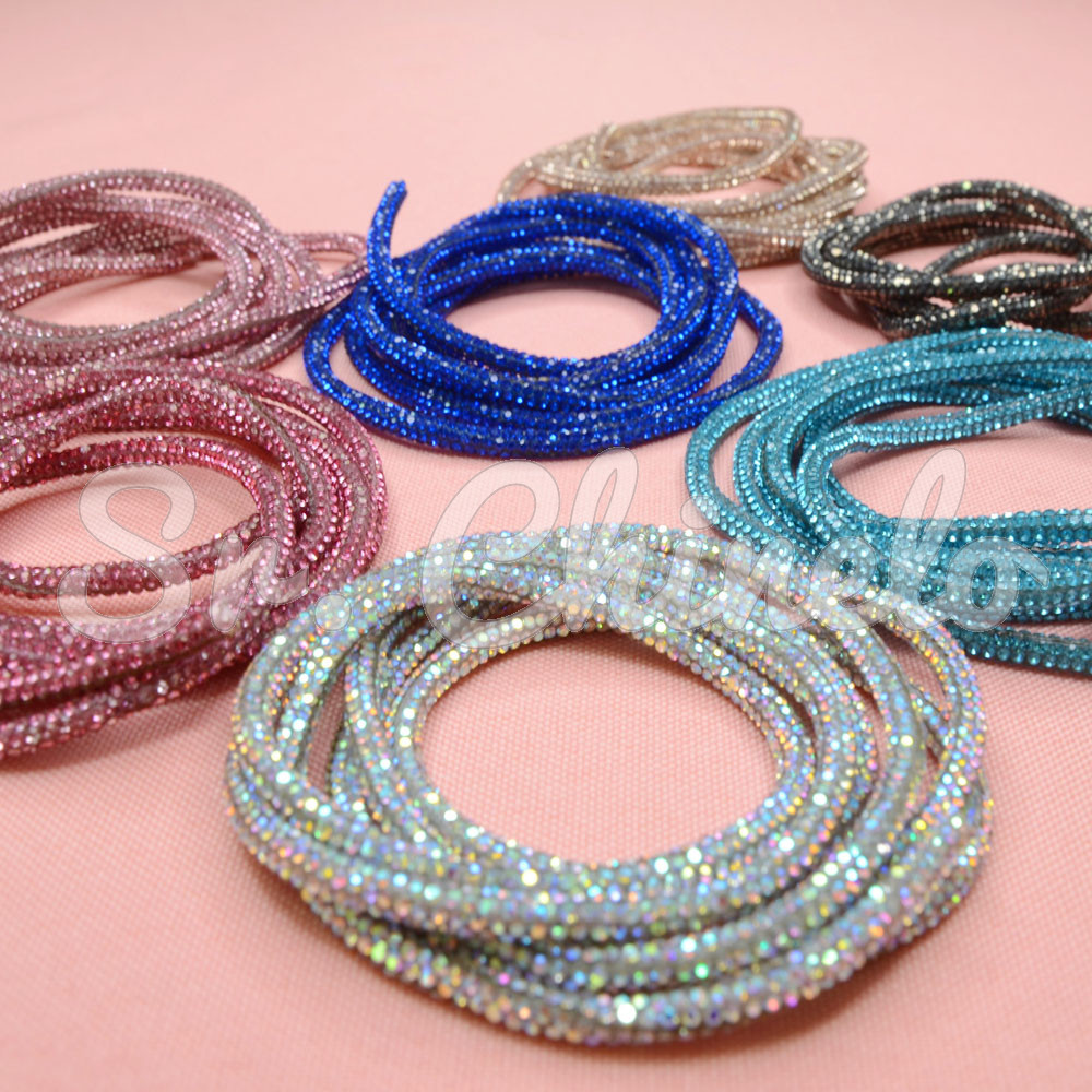 Tubo de Strass, 04mm, Fini para Cadarços, Furtacor